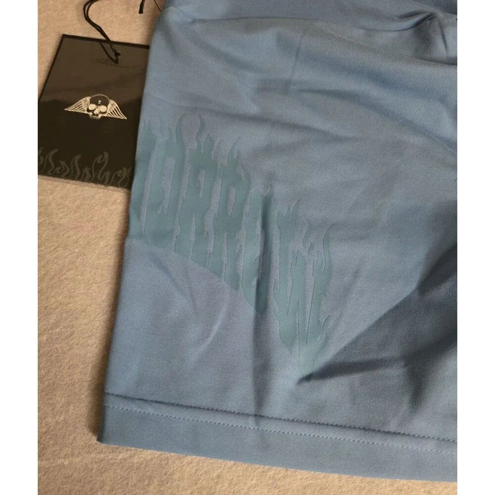 CIVIL REGIME No Tomorrow Women's Sz S Blue Sports Bra Shorts 2 Piece Set NWT